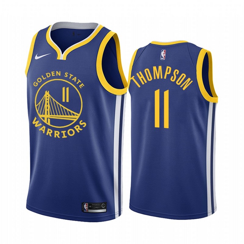 Men Golden State Warriors #11 Thompson blue Game new Nike NBA Jerseys->milwaukee bucks->NBA Jersey